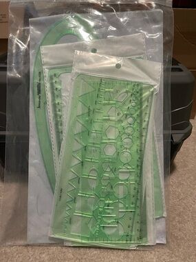 Green Geometry Stencil Set for Drafting & Design